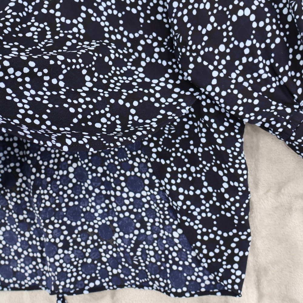 NIC+ZOE Pearl Garden Cinch Top Women M Blue Hi Low Boho Flowy Casual Coastal NWT - Picture 11 of 16
